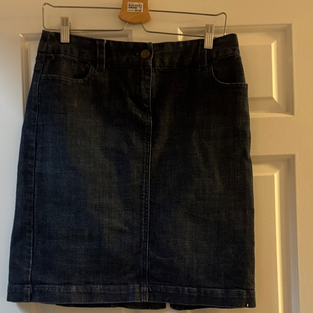 J. Crew Dark Blue Denim Pencil Skirt